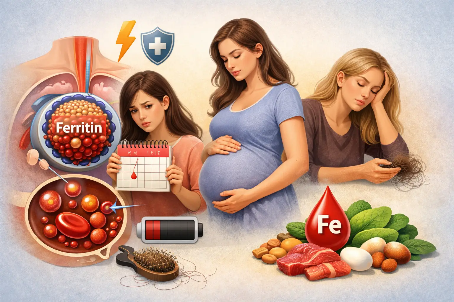 میزان نرمال فریتین در زنان